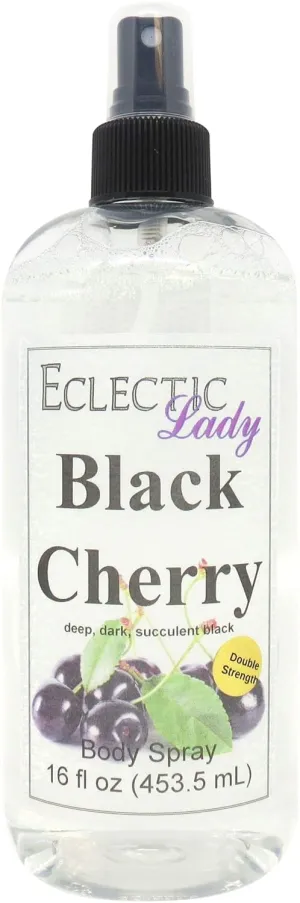 Eclectic Lady Black Cherry Body Spray, Double Strength, 16 ounces, Body Mist for Women with Clean, Light & Gentle Fragrance, Cologne with Soft, Subtle Aroma For Daily Use