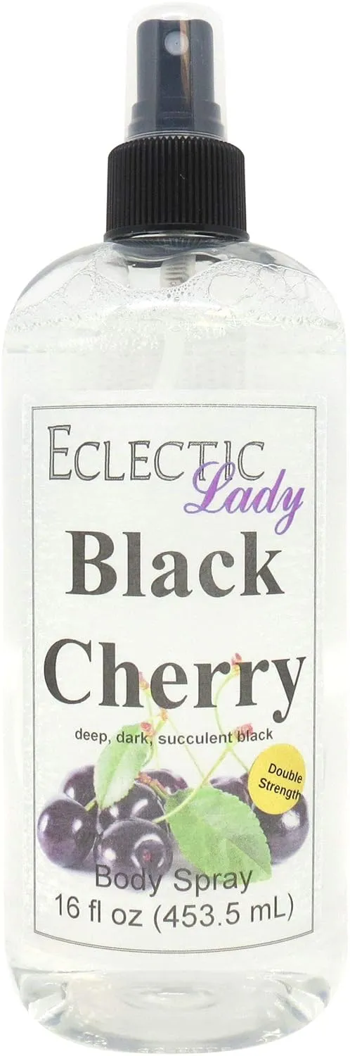 Eclectic Lady Black Cherry Body Spray, Double Strength, 16 ounces, Body Mist for Women with Clean, Light & Gentle Fragrance, Cologne with Soft, Subtle Aroma For Daily Use