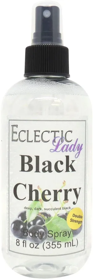 Eclectic Lady Black Cherry Body Spray, Double Strength, 8 ounces, Body Mist for Women with Clean, Light & Gentle Fragrance, Cologne with Soft, Subtle Aroma For Daily Use