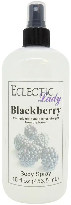 Eclectic Lady Blackberry Body Spray, 16 ounces, Body Mist for Women with Clean, Light & Gentle Fragrance, Cologne with Soft, Subtle Aroma For Daily Use