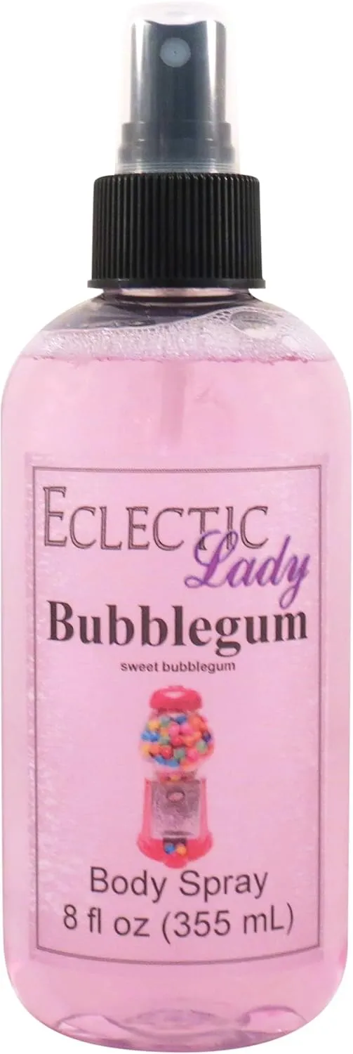Eclectic Lady Bubblegum Body Spray, 8 ounces, Body Mist for Women with Clean, Light & Gentle Fragrance, Cologne with Soft, Subtle Aroma For Daily Use
