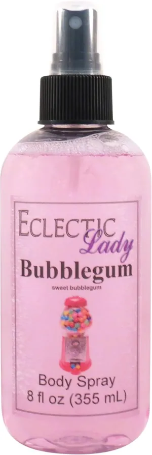 Eclectic Lady Bubblegum Body Spray, 8 ounces, Body Mist for Women with Clean, Light & Gentle Fragrance, Cologne with Soft, Subtle Aroma For Daily Use