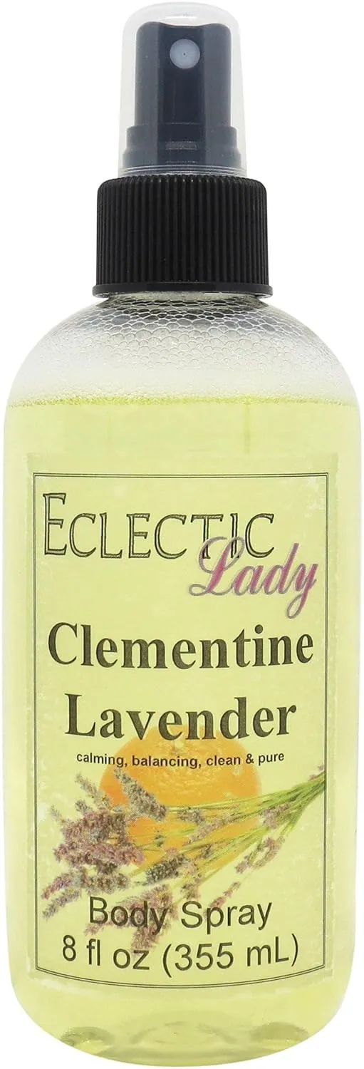 Eclectic Lady Clementine Lavender Body Spray, 16 ounces, Body Mist for Women with Clean, Light & Gentle Fragrance, Cologne with Soft, Subtle Aroma For Daily Use