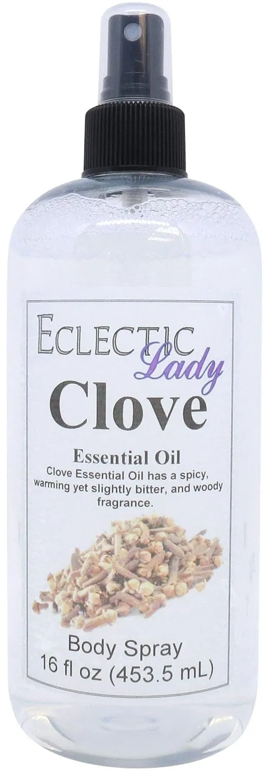 Eclectic Lady Clove Body Spray, 16 ounces, Body Mist for Women with Clean, Light & Gentle Fragrance, Cologne with Soft, Subtle Aroma For Daily Use
