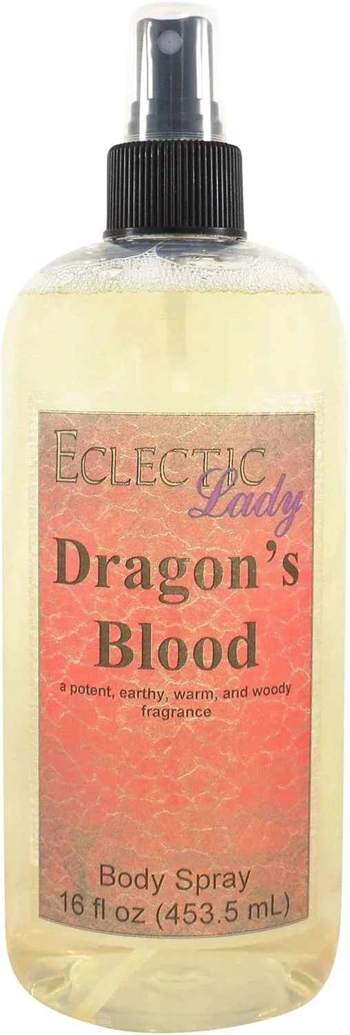 Eclectic Lady Dragon's Blood Body Spray, 16 ounces, Body Mist for Women with Clean, Light & Gentle Fragrance, Cologne with Soft, Subtle Aroma For Daily Use