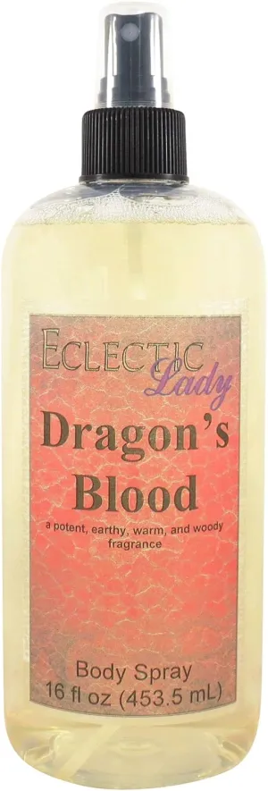 Eclectic Lady Dragon's Blood Body Spray, 16 ounces, Body Mist for Women with Clean, Light & Gentle Fragrance, Cologne with Soft, Subtle Aroma For Daily Use