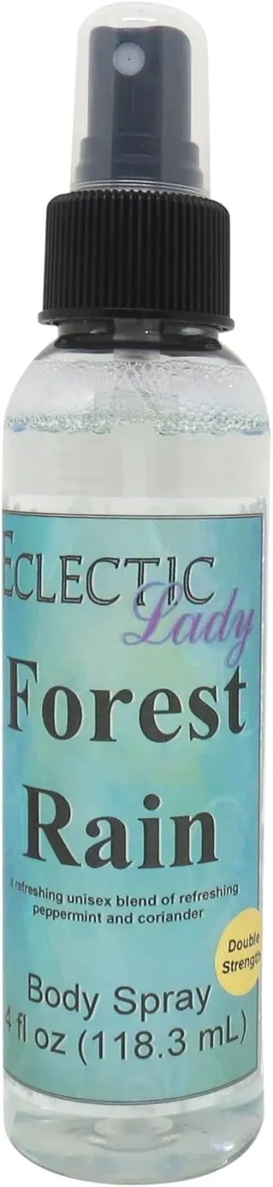 Eclectic Lady Forest Rain Body Spray, Double Strength, 4 ounces, Body Mist for Women with Clean, Light & Gentle Fragrance, Cologne with Soft, Subtle Aroma For Daily Use