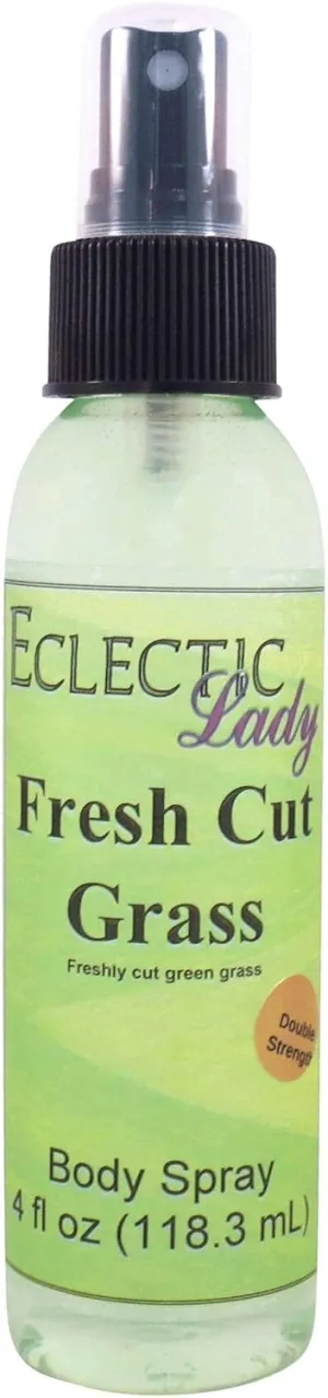 Eclectic Lady Fresh Cut Grass Body Spray, Double Strength, 4 ounces, Body Mist for Women with Clean, Light & Gentle Fragrance, Cologne with Soft, Subtle Aroma For Daily Use
