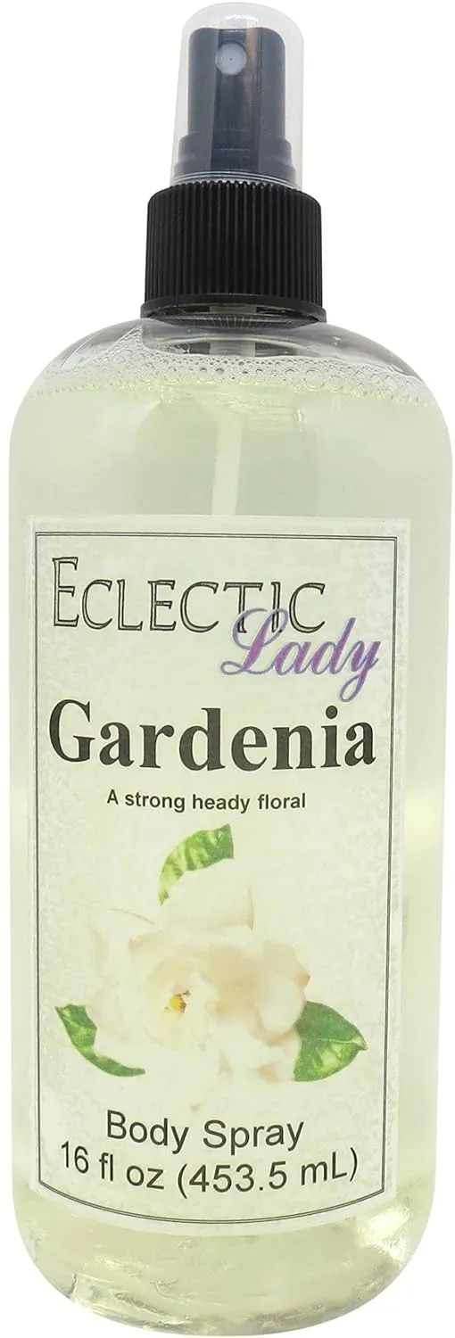 Eclectic Lady Gardenia Body Spray, 16 ounces, Body Mist for Women with Clean, Light & Gentle Fragrance, Cologne with Soft, Subtle Aroma For Daily Use