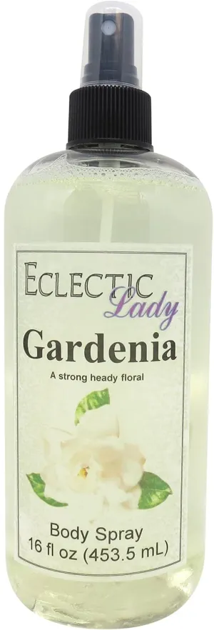 Eclectic Lady Gardenia Body Spray, 16 ounces, Body Mist for Women with Clean, Light & Gentle Fragrance, Cologne with Soft, Subtle Aroma For Daily Use
