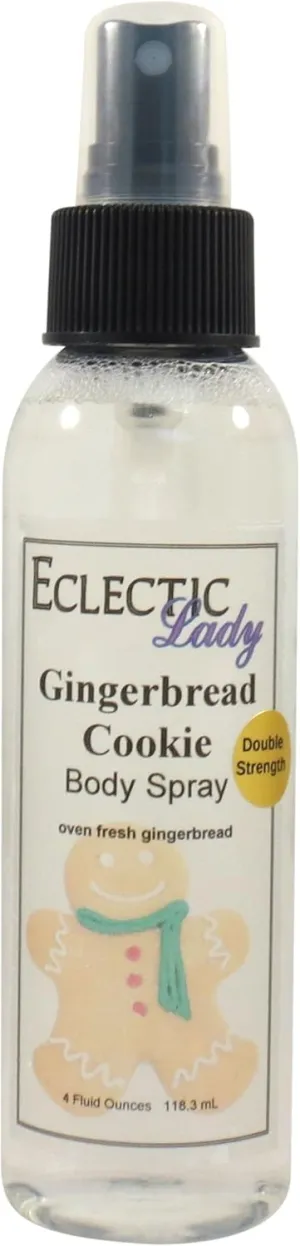Eclectic Lady Gingerbread Cookie Body Spray, Double Strength, 4 ounces, Body Mist for Women with Clean, Light & Gentle Fragrance, Cologne with Soft, Subtle Aroma For Daily Use