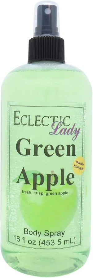Eclectic Lady Green Apple Body Spray, Double Strength, 16 ounces, Body Mist for Women with Clean, Light & Gentle Fragrance, Cologne with Soft, Subtle Aroma For Daily Use