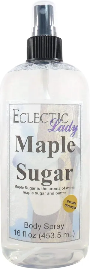 Eclectic Lady Maple Sugar Body Spray, Double Strength, 16 ounces, Body Mist for Women with Clean, Light & Gentle Fragrance, Cologne with Soft, Subtle Aroma For Daily Use