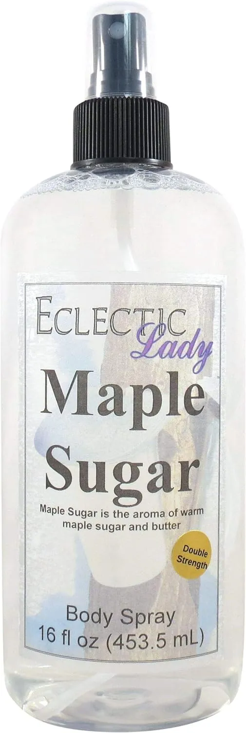 Eclectic Lady Maple Sugar Body Spray, Double Strength, 16 ounces, Body Mist for Women with Clean, Light & Gentle Fragrance, Cologne with Soft, Subtle Aroma For Daily Use