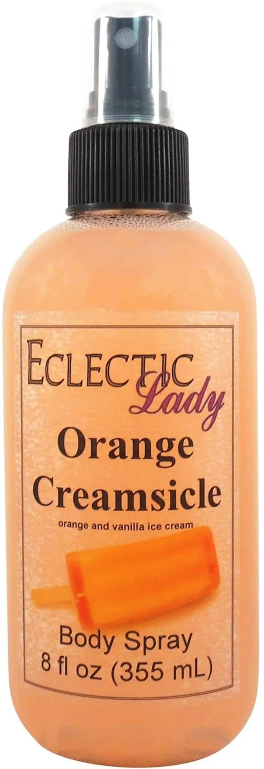 Eclectic Lady Orange Creamsicle Body Spray, 8 ounces, Body Mist for Women with Clean, Light & Gentle Fragrance, Cologne with Soft, Subtle Aroma For Daily Use