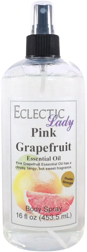 Eclectic Lady Pink Grapefruit Body Spray, Double Strength, 16 ounces, Body Mist for Women with Clean, Light & Gentle Fragrance, Cologne with Soft, Subtle Aroma For Daily Use
