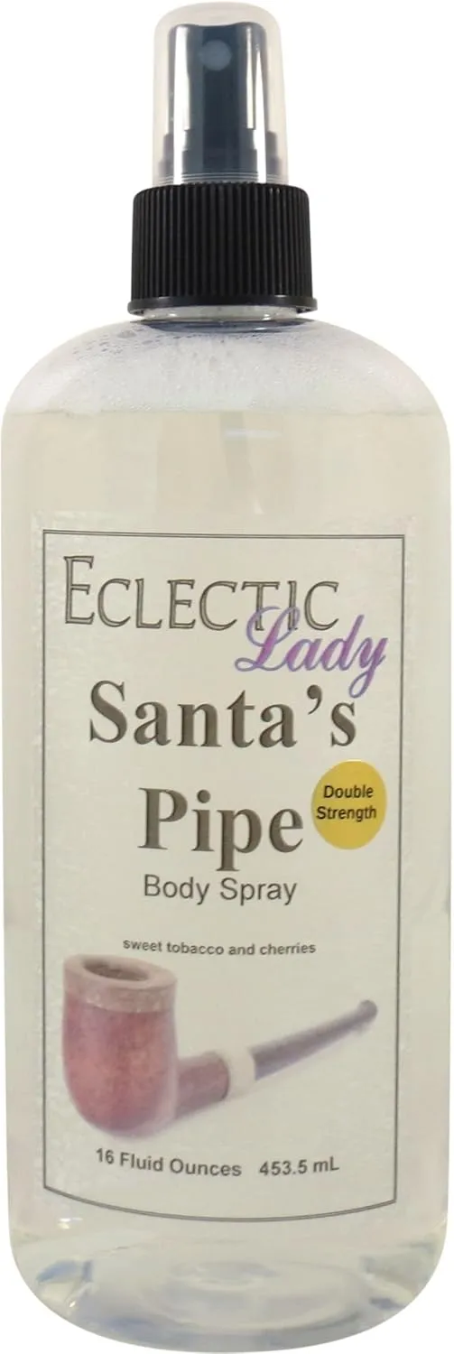 Eclectic Lady Santa's Pipe Body Spray, Double Strength, 16 ounces, Body Mist for Women with Clean, Light & Gentle Fragrance, Cologne with Soft, Subtle Aroma For Daily Use
