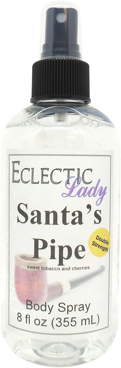 Eclectic Lady Santa's Pipe Body Spray, Double Strength, 8 ounces, Body Mist for Women with Clean, Light & Gentle Fragrance, Cologne with Soft, Subtle Aroma For Daily Use