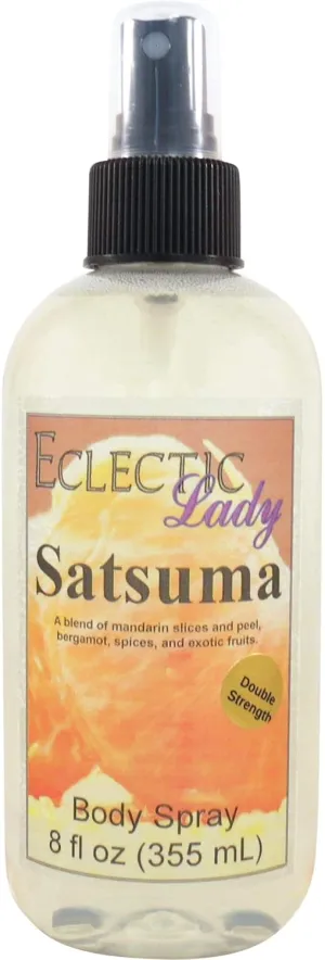 Eclectic Lady Satsuma Body Spray, Double Strength, 8 ounces, Body Mist for Women with Clean, Light & Gentle Fragrance, Cologne with Soft, Subtle Aroma For Daily Use