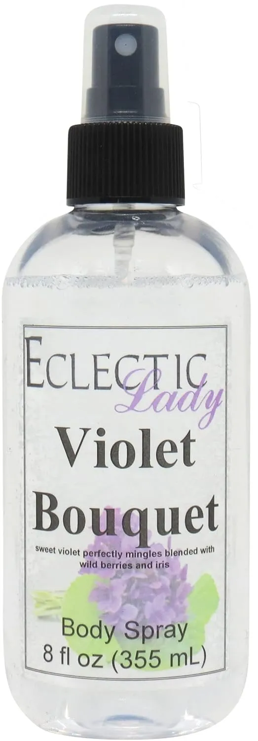Eclectic Lady Violet Bouquet Body Spray, Double Strength, 16 ounces, Body Mist for Women with Clean, Light & Gentle Fragrance, Cologne with Soft, Subtle Aroma For Daily Use