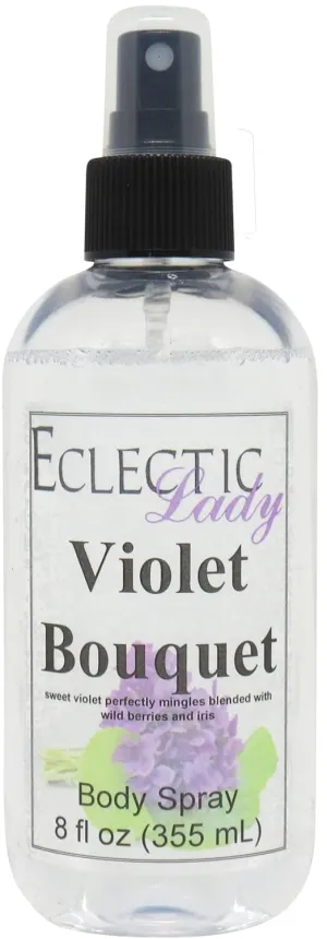 Eclectic Lady Violet Bouquet Body Spray, Double Strength, 16 ounces, Body Mist for Women with Clean, Light & Gentle Fragrance, Cologne with Soft, Subtle Aroma For Daily Use