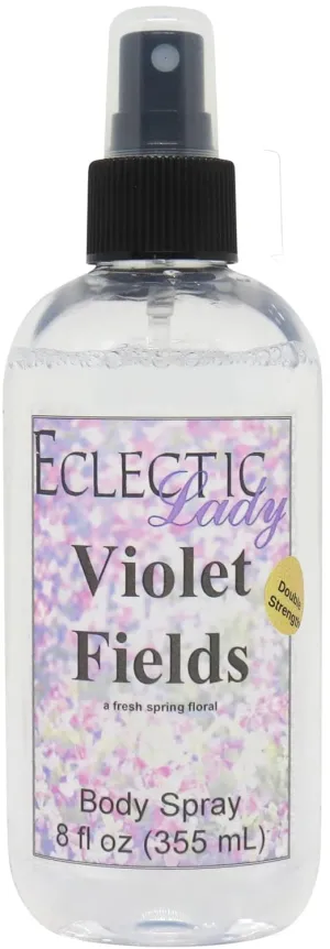 Eclectic Lady Violet Fields Body Spray, Double Strength, 8 ounces, Body Mist for Women with Clean, Light & Gentle Fragrance, Cologne with Soft, Subtle Aroma For Daily Use