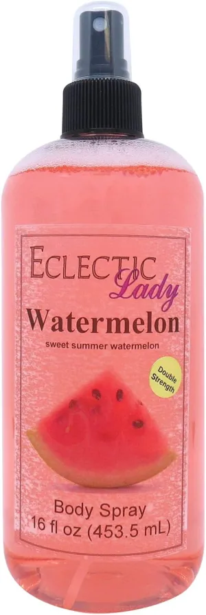 Eclectic Lady Watermelon Body Spray, Double Strength, 16 ounces, Body Mist for Women with Clean, Light & Gentle Fragrance, Cologne with Soft, Subtle Aroma For Daily Use