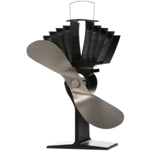 Ecofan 812AMKBX AirMax Large Heat Powered Wood Stove Fan, Made in Canada, Nickel