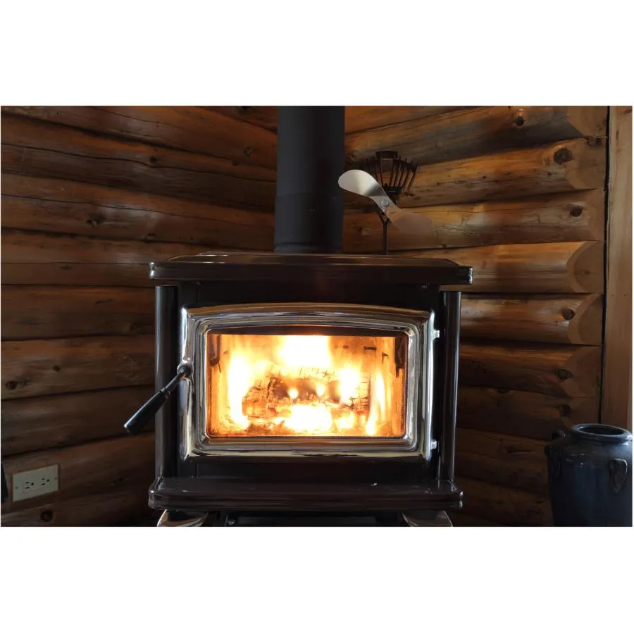 Ecofan 812AMKBX AirMax Large Heat Powered Wood Stove Fan, Made in Canada, Nickel