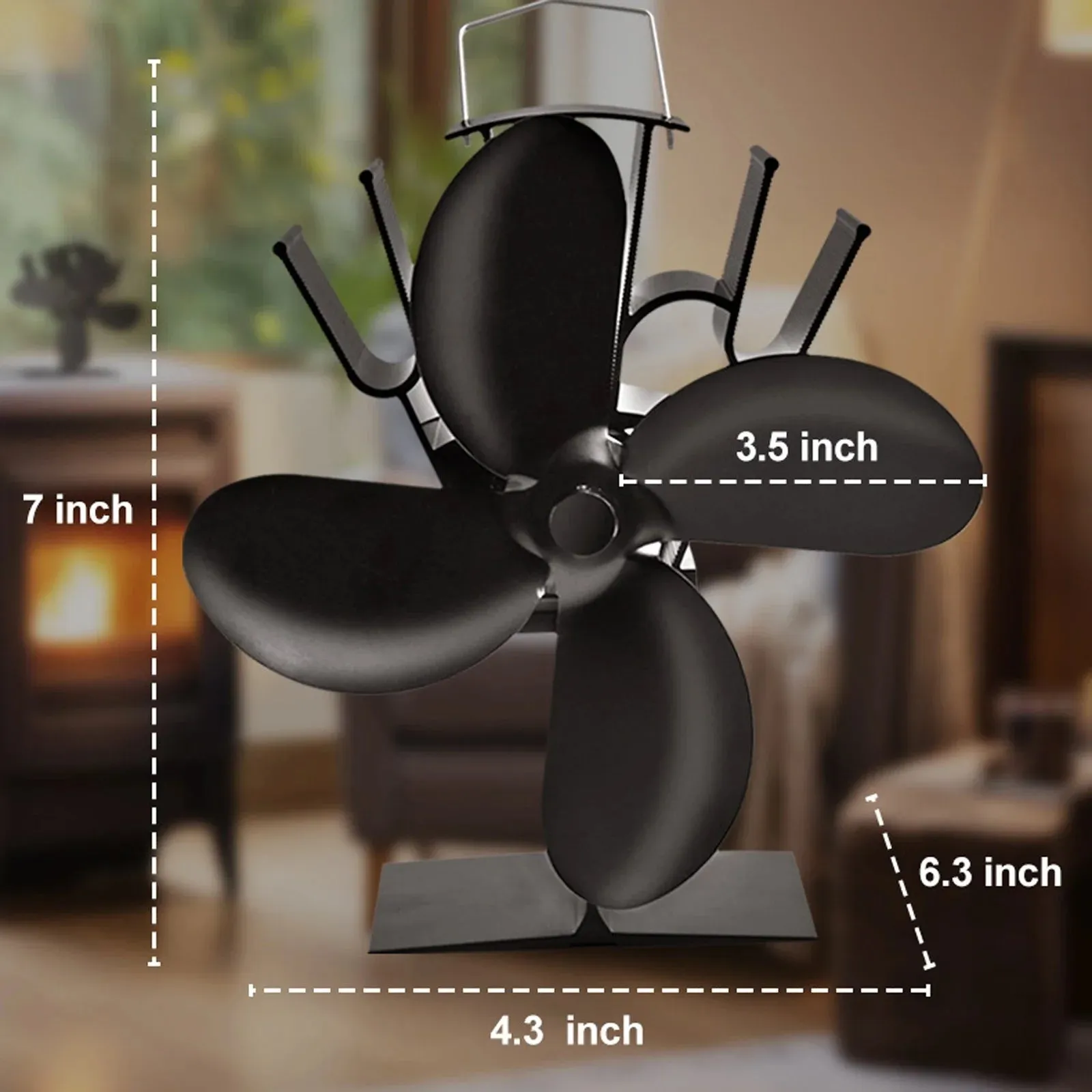 EcoFan™ | Heat-Powered 5-Blade Stove Fan