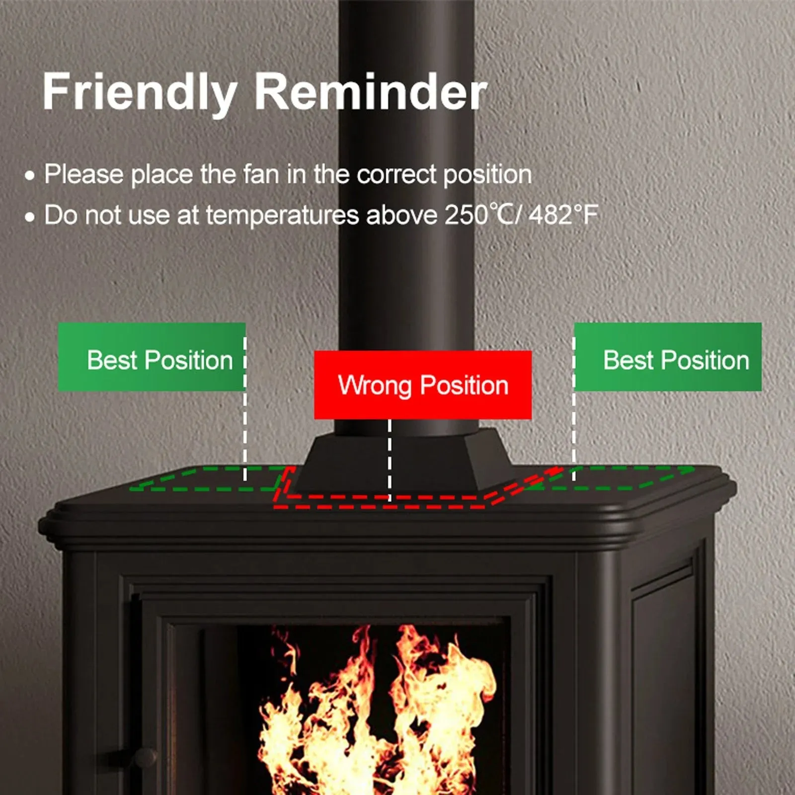 EcoFan™ | Heat-Powered 5-Blade Stove Fan