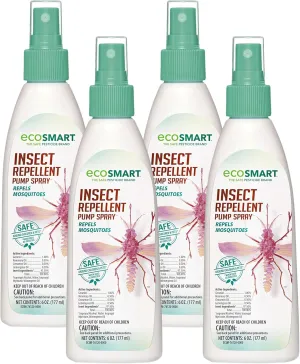 EcoSMART Insect Repellent, 6 oz. Pump Spray Bottle (Pack of 4)