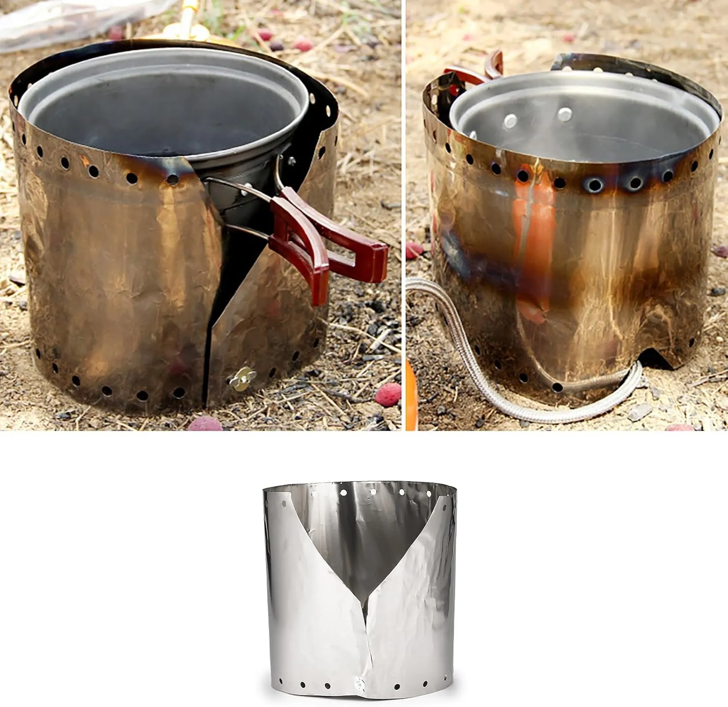 Efficient Windproofed Camp Stove Plate High Performances Winds Protecting Plate Hiking Cooking Equipment