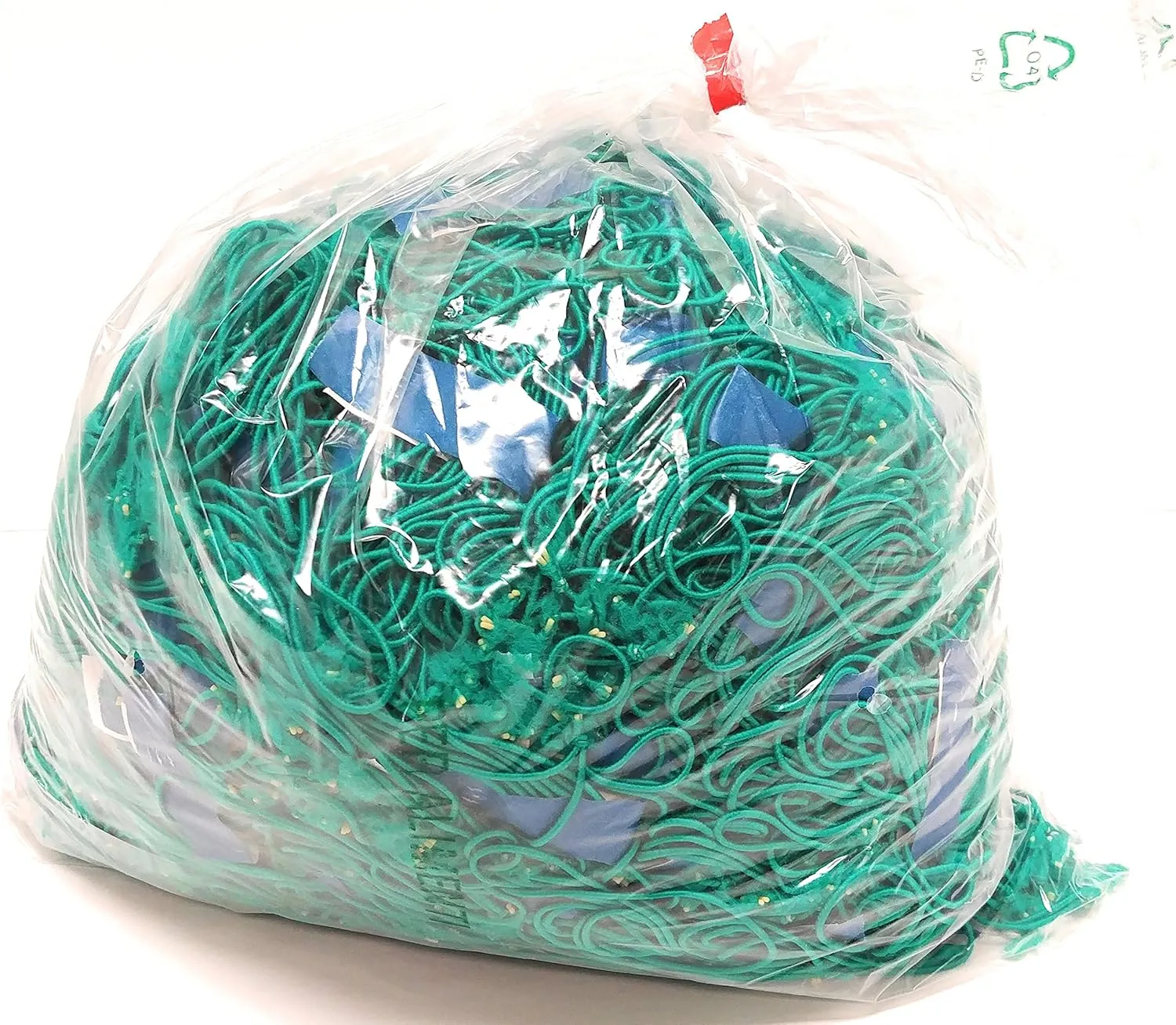 Elastic Gourmet Trussing Strings; 5 Inch Green; Bulk bag of 3,750 Ties (250 Bundles of 15/Bundle)
