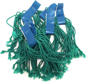 Elastic Gourmet Trussing Strings; 5 Inch Green; Bulk bag of 3,750 Ties (250 Bundles of 15/Bundle)