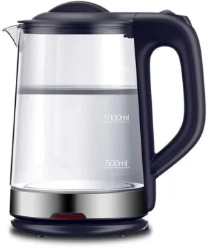 Electric Kettle - 1.7L 1800W Quick Boiling Hot Water Filluminant, Borosilicate Wireless Borosilicate Borosilicate Glass The Kettle with Dry Protection, Automatic Shut Off
