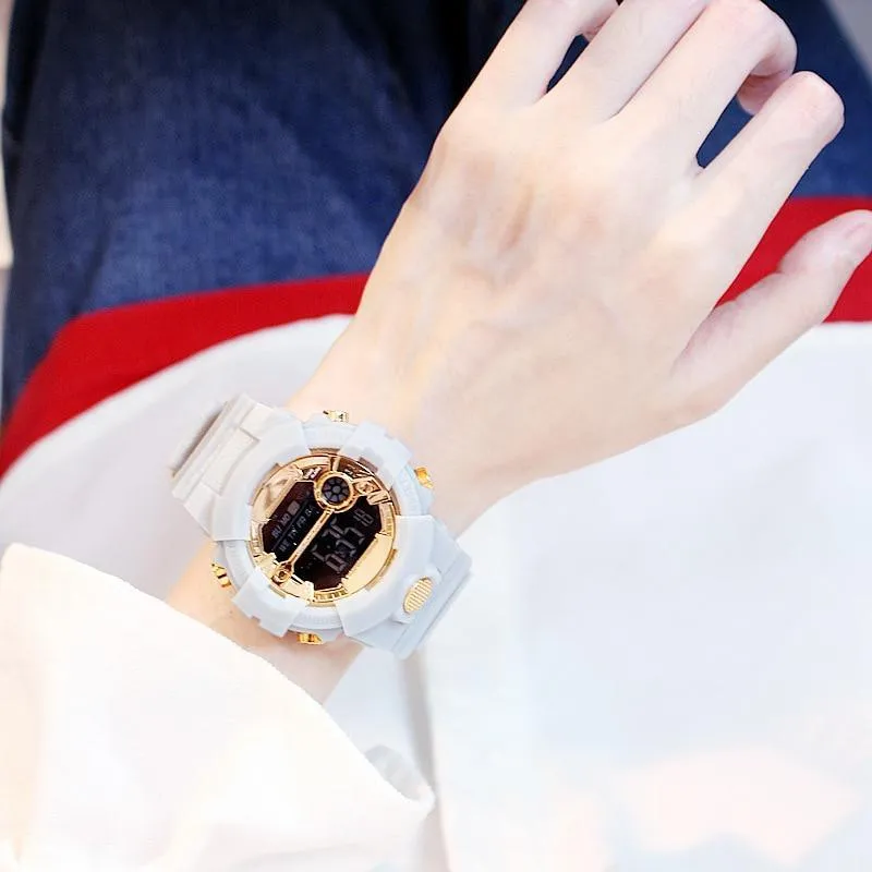 Electronic New  Style Shock Digital Watch Unisex Sports Waterproof  Watch With LED Colorful Mode Wristwatch For  Men and woman