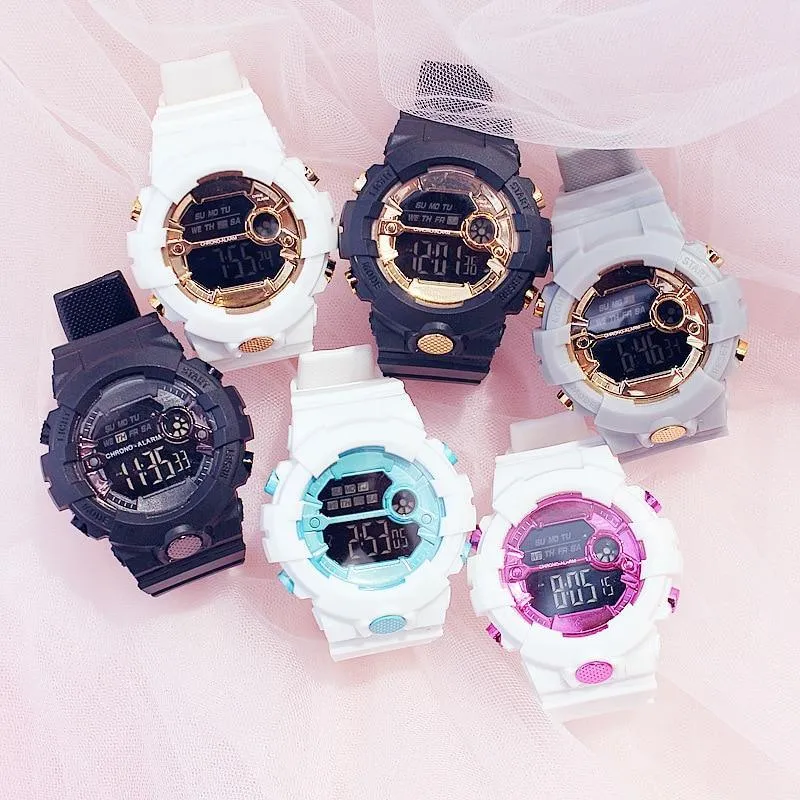 Electronic New  Style Shock Digital Watch Unisex Sports Waterproof  Watch With LED Colorful Mode Wristwatch For  Men and woman