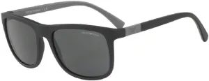 Emporio Armani EA4079 Square Sunglasses For Men   BUNDLE with Designer iWear Eyewear Care Kit