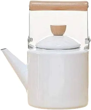 Enamel Kettle Thicken Retro Stovetop Whistling Induction Cooker Household White Quick Boil Kettle