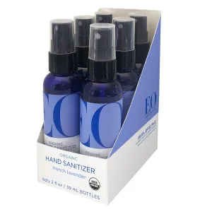 EO Organic Hand Sanitizer Spray: French Lavender, 2 Ounce, 6 Count