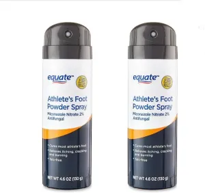 Equate Athlete’s Foot Antifungal Powder Spray, 4.6 oz (Pack of 2)