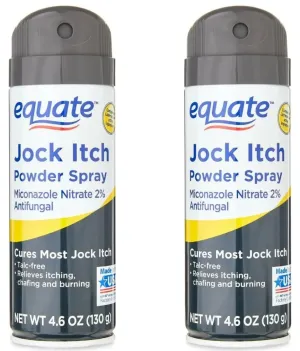 Equate Athlete's Jock Itch Powder Spray, 4.6 oz (Pack of 3)