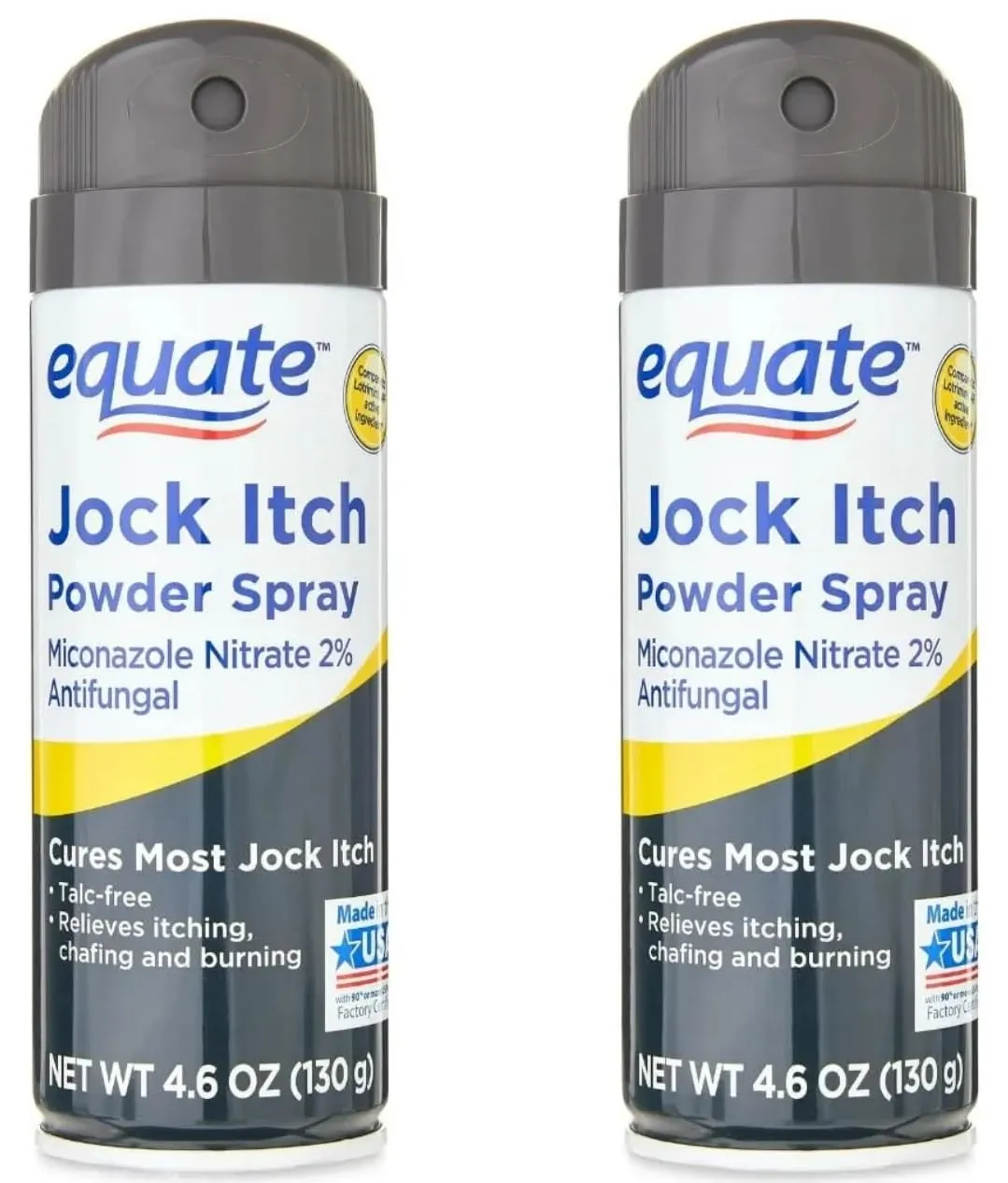 Equate Athlete's Jock Itch Powder Spray, 4.6 oz (Pack of 3)