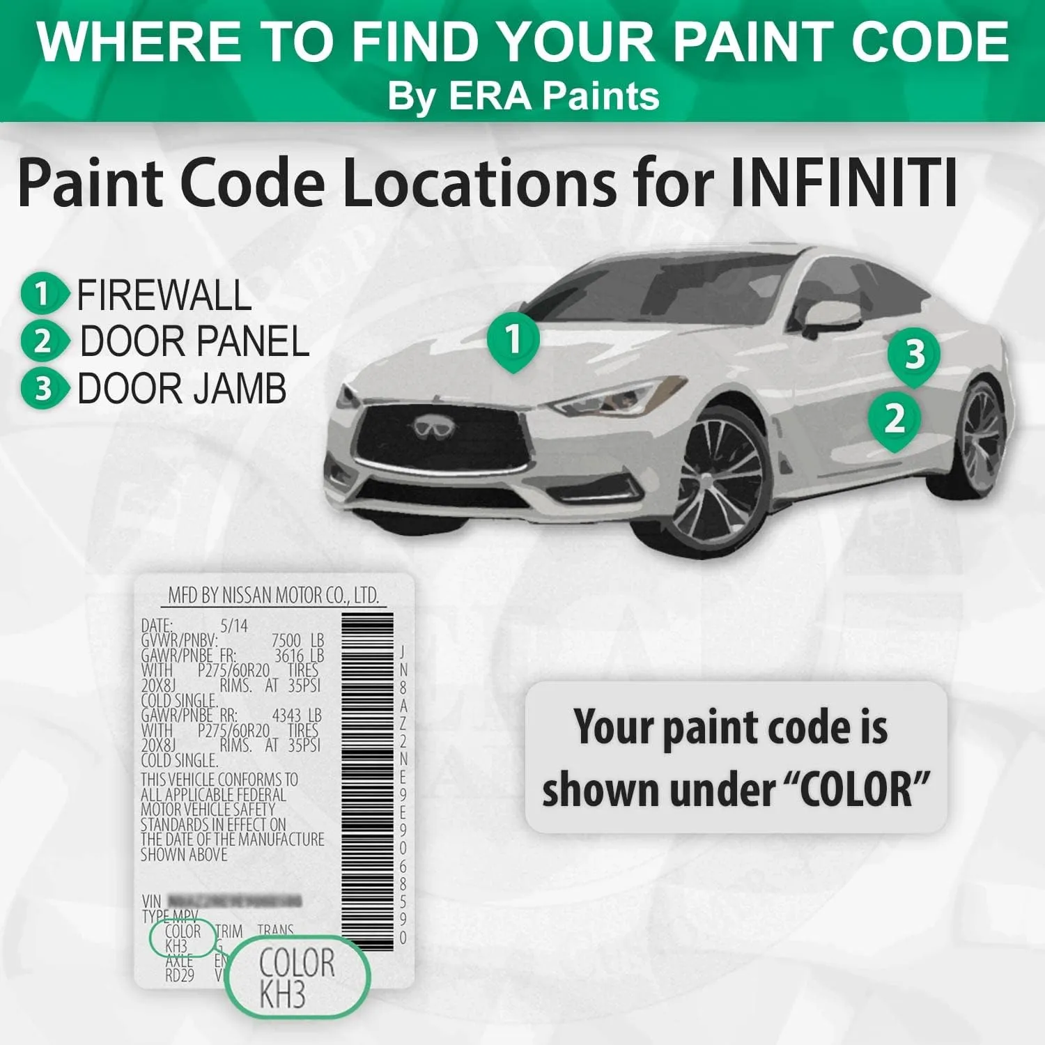 ERA Paints RBP - Performance Blue Metallic for INFINITI Exact Match Automotive Spray Paint Spray - Pro Kit w/ 2K 3680061 Clearcoat
