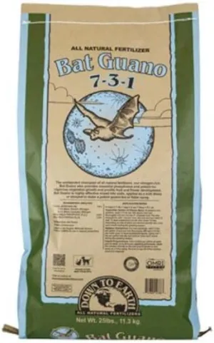 Ernst Grain's Down to Earth Organic Bat Guano Fertilizer Mix 7-3-1, 25lb