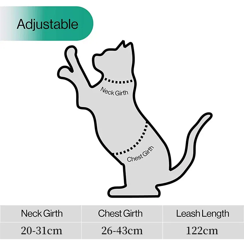 Escape-Proof Cat Harness & Leash Set – Adjustable Lightweight Safety Vest for Small & Large Cats