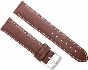 Ewatchparts 18-19-20-22-24mm Leather Watch Band Strap Smooth Compatible With Tag Heuer Brown Waterproof