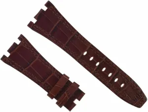 Ewatchparts 28mm Leather Band Strap Compatible With 42mm Audemars Piguet Royal Oak Offshore Brown