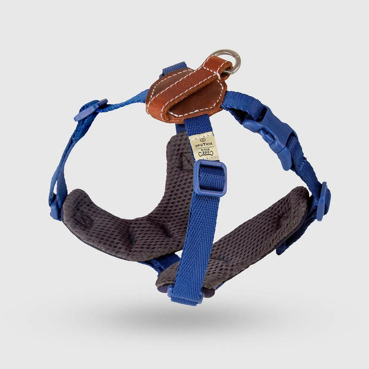 Explore| Adjustable Harness with Leather Navy Blue